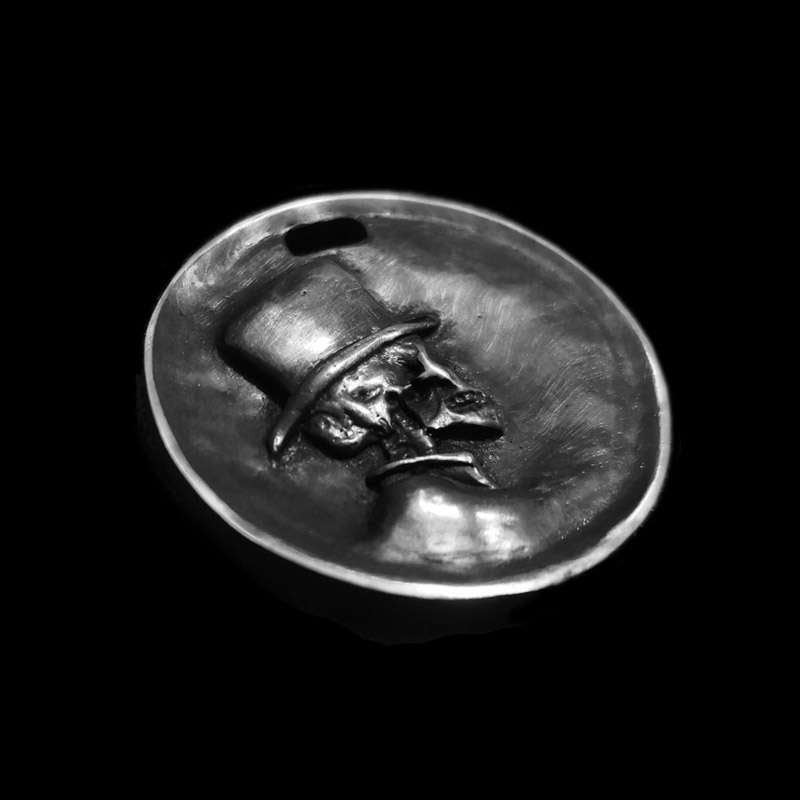 Skull sir silver coin pendant 925 silver Skull coin pendants SSP140