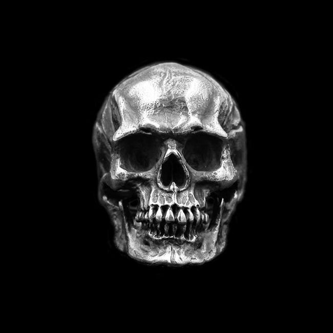 Domineering Skull Ring - Heavy 925 Silver Gothic Power Statement Jewelry Hover Image