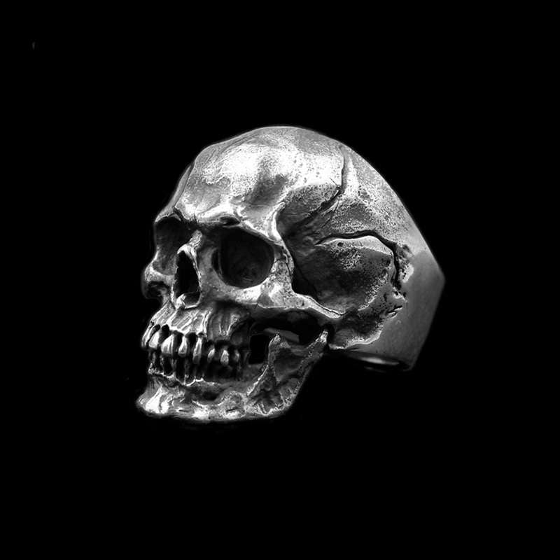 Domineering Skull Ring - Heavy 925 Silver Gothic Power Statement Jewelry
