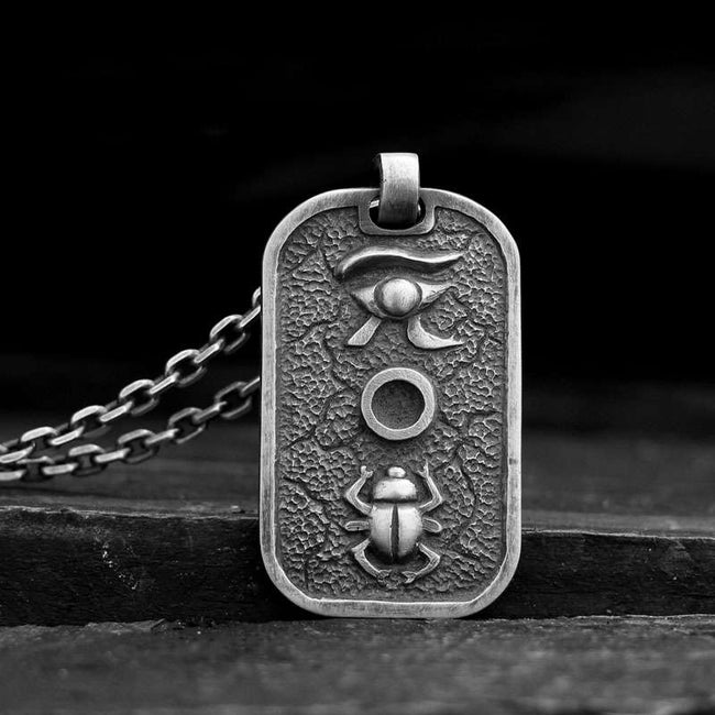 Holy beetle Pendant God of the sun Eye of Horus Pendant 925 Sterling Silver Holy beetle pendant SSP164 Main Image