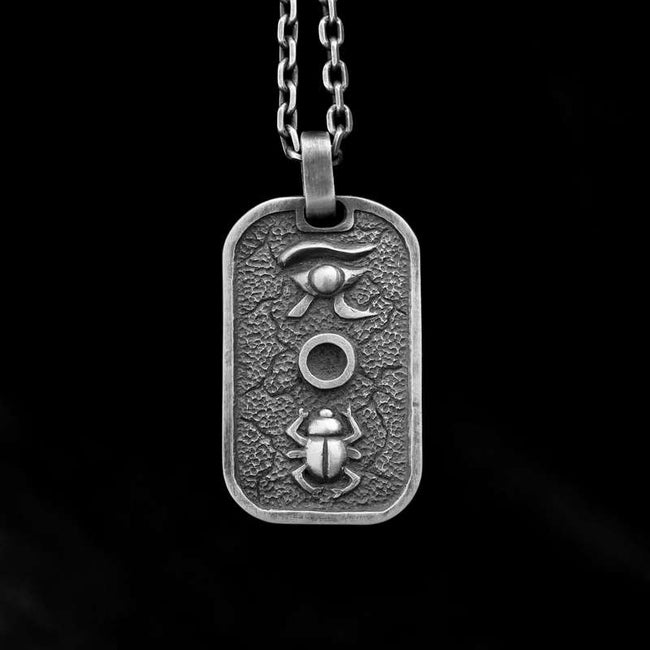 Holy beetle Pendant God of the sun Eye of Horus Pendant 925 Sterling Silver Holy beetle pendant SSP164 Hover Image