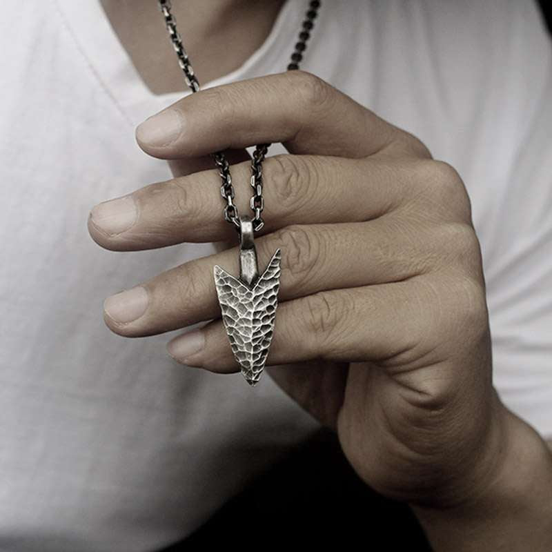 Indian spears Pendant 925 Sterling Silver Spearhead pendant SSP166