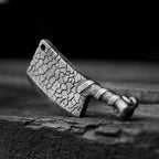 Skull Kitchen knife Pendant 925 Sterling Silver War damage kitchen knife pendant SSP167