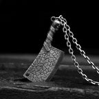 Skull Kitchen knife Pendant 925 Sterling Silver War damage kitchen knife pendant SSP167