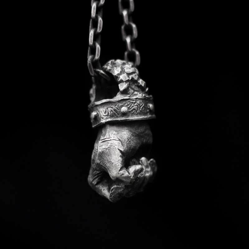 Strength Necklace 925 Silver Fist of Strength Pendant