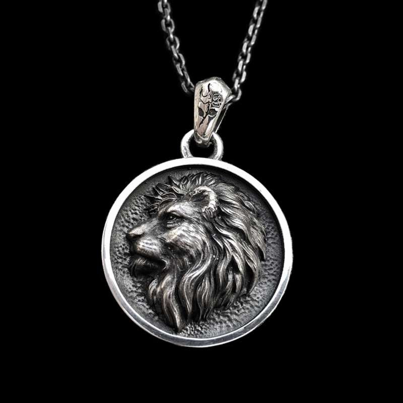 Domineering Lion King Pendant 925 Sterling Silver Lion pendant