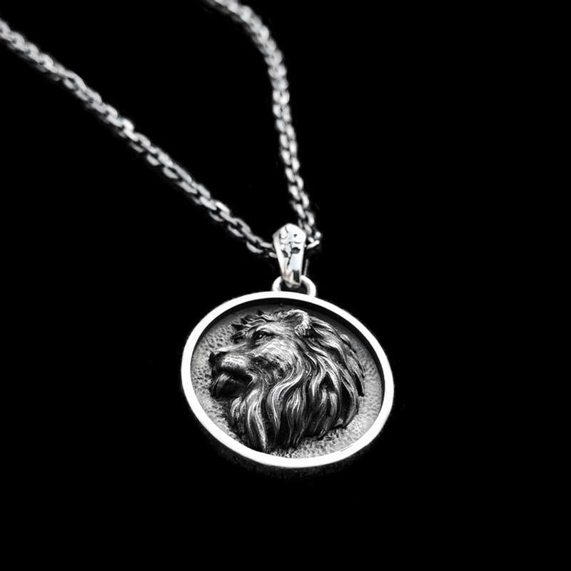 Domineering Lion King Pendant 925 Sterling Silver Lion pendant