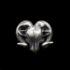 Sheep head Ring Original design handmade 925 silver Sheep horn rings SSJ249
