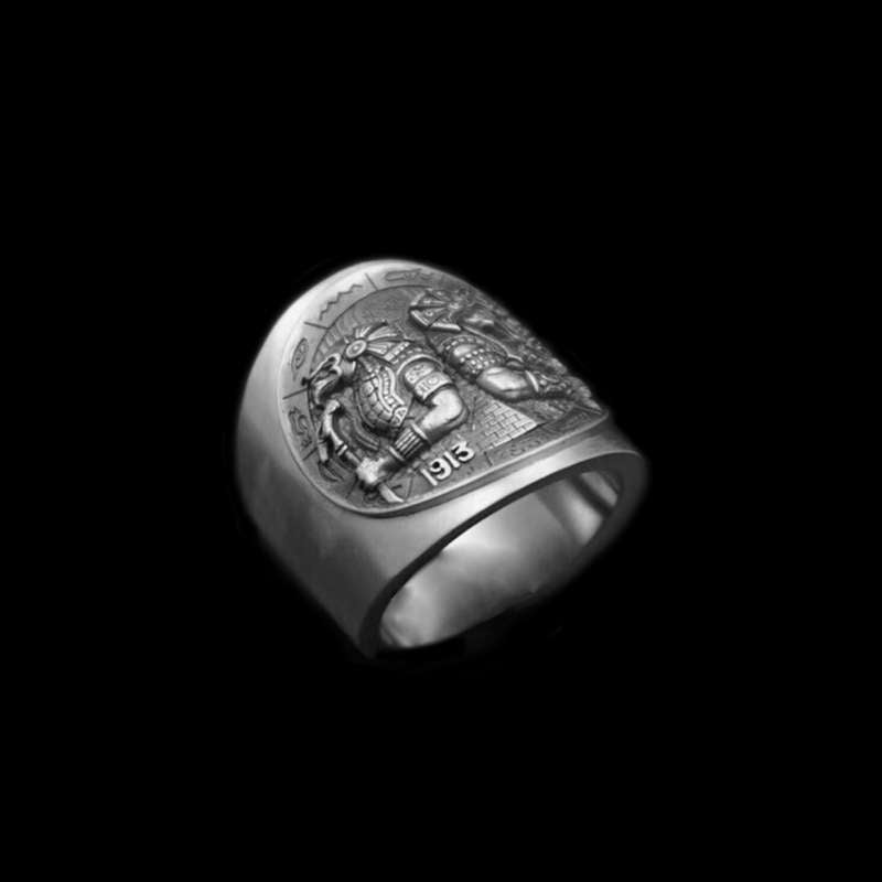 Anubis rings captivating depiction to the meticulously engraved symbols