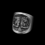 Anubis rings captivating depiction to the meticulously engraved symbols
