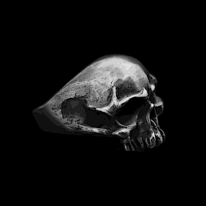 Lucky skull ring handmade 925 silver Good luck skull rings SSJ256