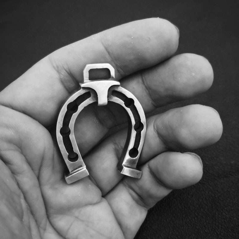 Horseshoe Necklace Pendant 925 Silver Lucky Horseshoe Pendant