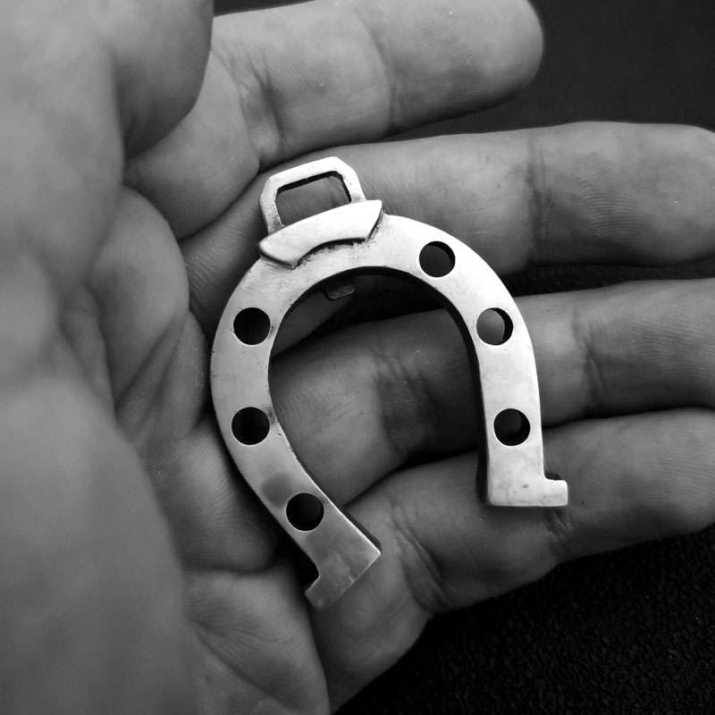 Horseshoe Necklace Pendant 925 Silver Lucky Horseshoe Pendant