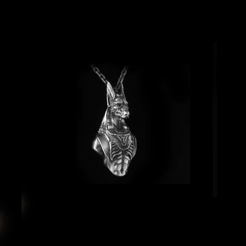 Anubis Pendant 925 Silver Egyptian god Necklace Good luck pendant SSP173