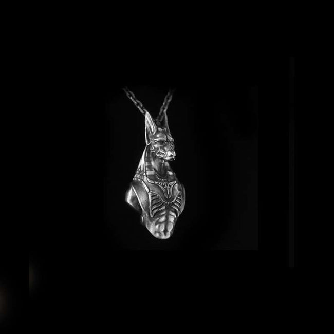 Anubis Pendant 925 Silver Egyptian god Necklace Good luck pendant SSP173 Main Image