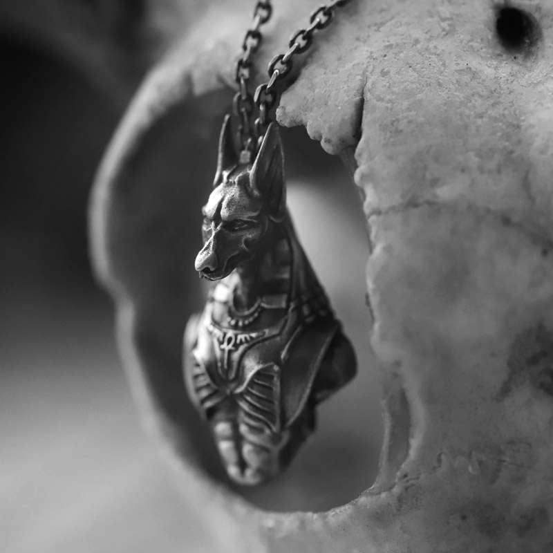 Anubis Pendant 925 Silver Egyptian god Necklace Good luck pendant SSP173