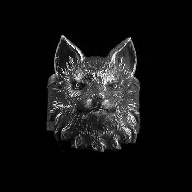 Fox ring 925 Sterling Silver lowrie rings Domineering Vulpes ring Hover Image
