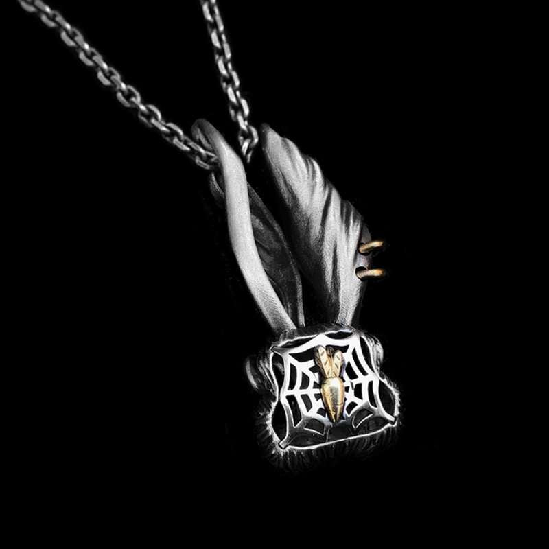 Bugs Bunny Pendant 925 Silver Rabbit Necklace Crystal rabbit pendant SSP175