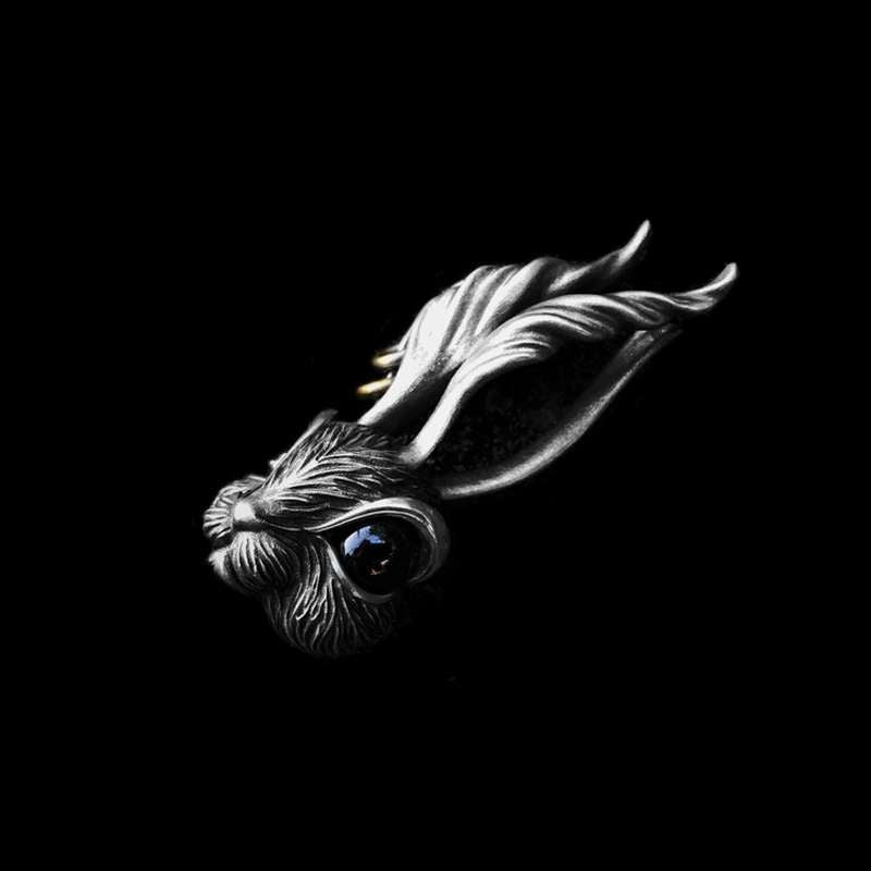 Bugs Bunny Pendant 925 Silver Rabbit Necklace Crystal rabbit pendant SSP175