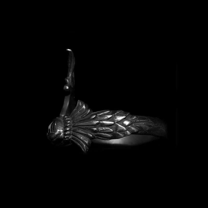 Phoenix ring king of birds 925 Silver Lucky bird ring SSJ263