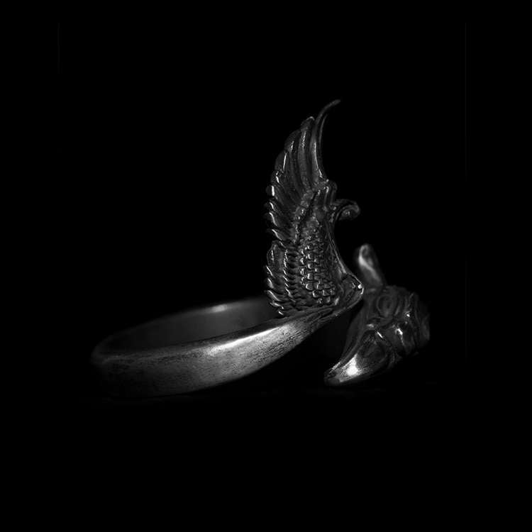 Phoenix ring king of birds 925 Silver Lucky bird ring SSJ263