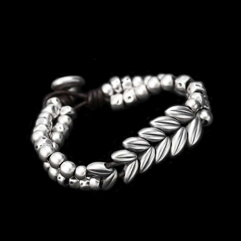 Wheat spike bracelet Original Handmade 999 silver ear of wheat bracelets SSB93