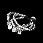 Modern stylish bracelet Original Handmade 999 silver Leather rope bracelet SSB94
