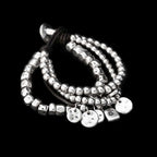 Modern stylish bracelet Original Handmade 999 silver Leather rope bracelet SSB94