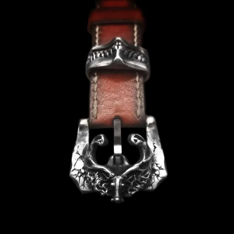 Reindeer Watch band buckle 925 Silver Rangifer tarandus Watch buckle