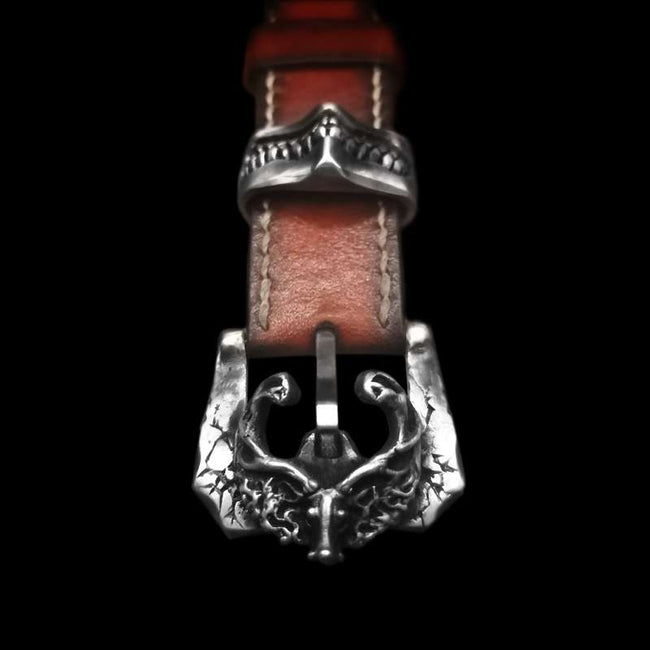 Reindeer Watch band buckle 925 Silver Rangifer tarandus Watch buckle Hover Image