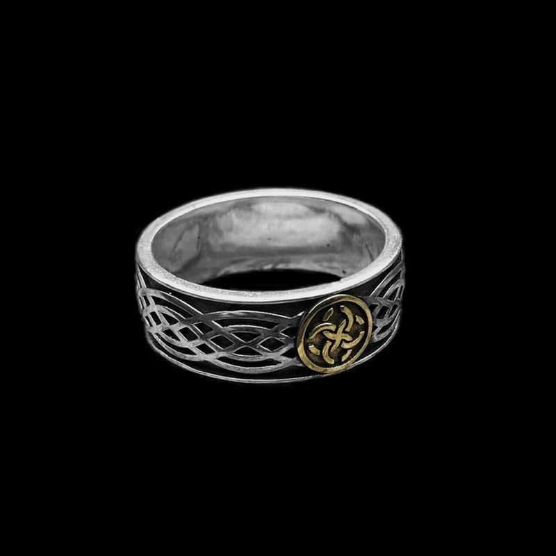 Celtic knot Ring 925 Silver Celtic amulet mens pinky rings 