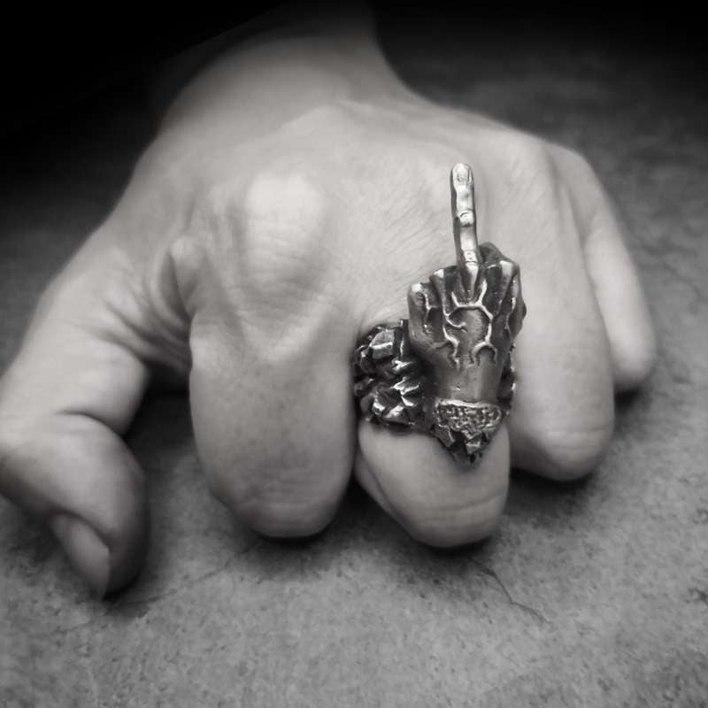 Middle finger ring Express emotions with Fuck you ring 