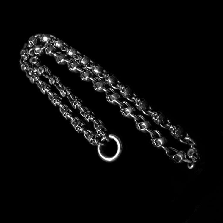 Skull necklace, a must-have domineering silver necklace for tough guys SSN19-2