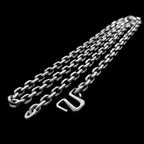 M hook Edges Necklace 925 Silver mens Necklace SSN38