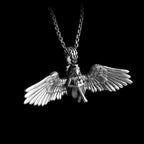 Angel with outspread wings Pendant 925 Silver Handmade Angel Cupid Pendant 