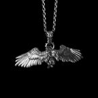 Angel with outspread wings Pendant 925 Silver Handmade Angel Cupid Pendant 