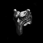 Skull Mask Ring - Handcrafted 925 Sterling Silver Gothic Jewelry Gift