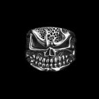 Flame Skull Ring - Heavy 925 Silver Gothic Fire Spirit Artifact