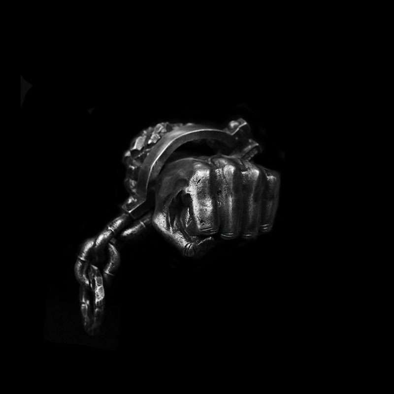 Fist Pendant 925 Silver Handmade Fist of strength Pendant 