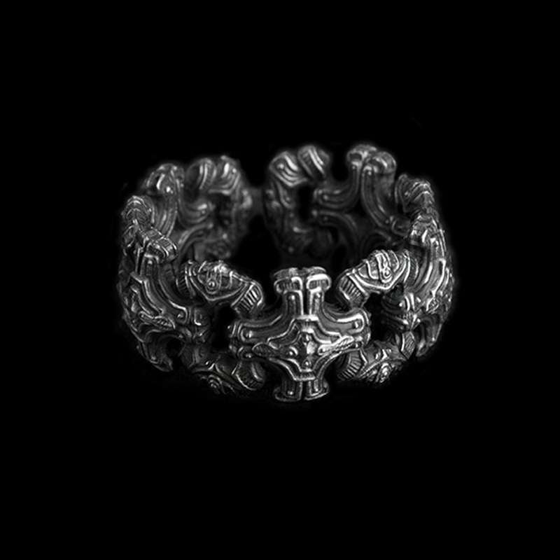 cross rings| Cross flower ring 925 Silver mens rings