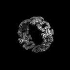 cross rings| Cross flower ring 925 Silver mens rings