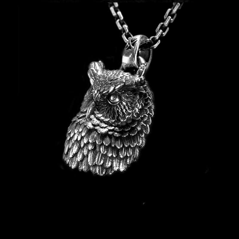 Owl Pendant Handmade 925 Silver nighthawk Pendant SSP186