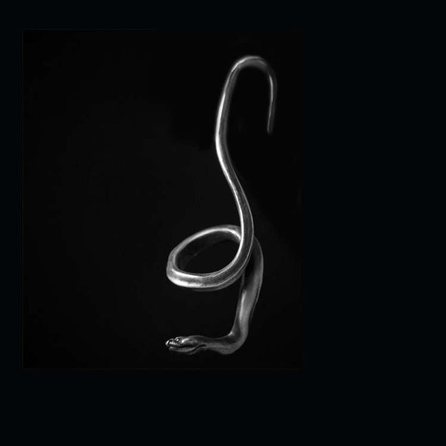 Little snake earring 925 sterling silver snake earrings Hover Image