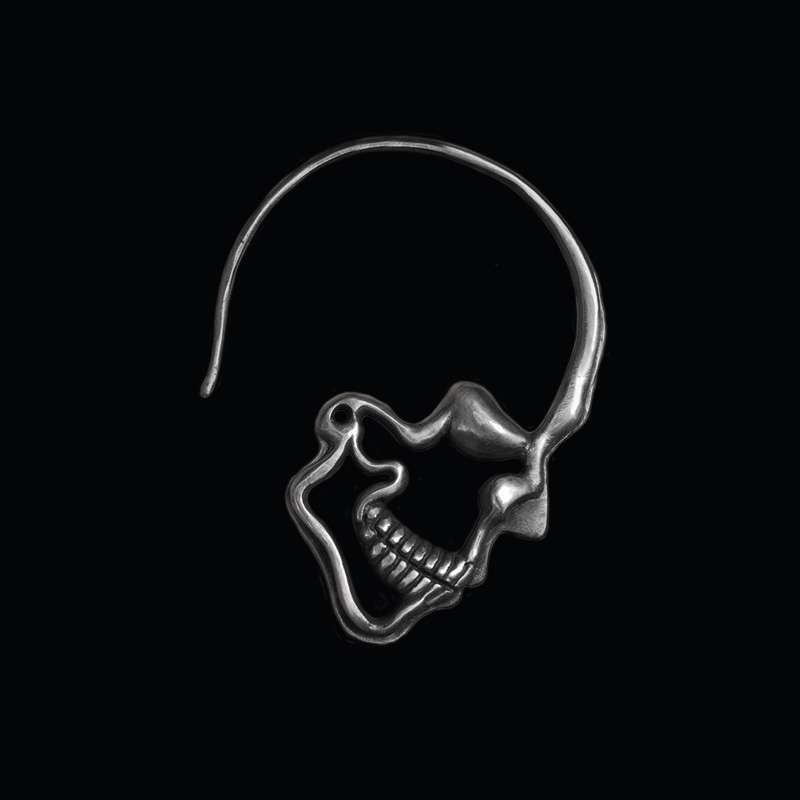 Skull earring 925 sterling silver skull silhouette earring FCS34
