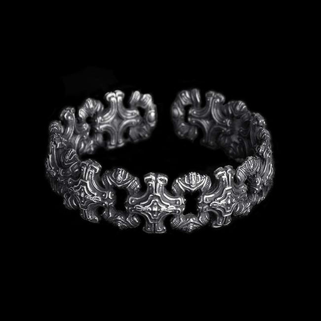 Lucky element bracelet Handmade silver bracelet SSB100 Hover Image