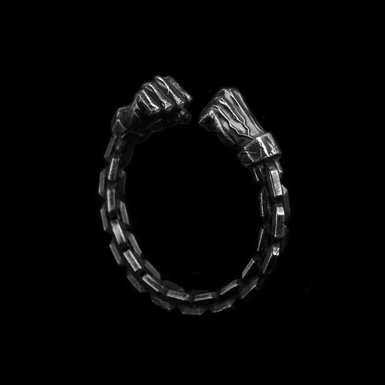 Power fist bracelet Handmade 999 silver fist bracelet SSB101