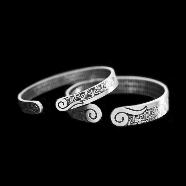 Auspicious Cloud Lovers Bracelets Handmade 999 silver lovers bracelet Main Image