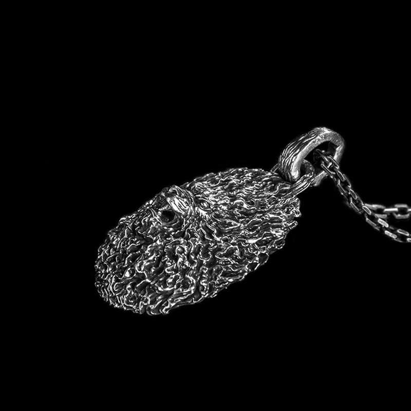 Mad lion head Pendant Handmade 925 Silver lion Pendant SSP190