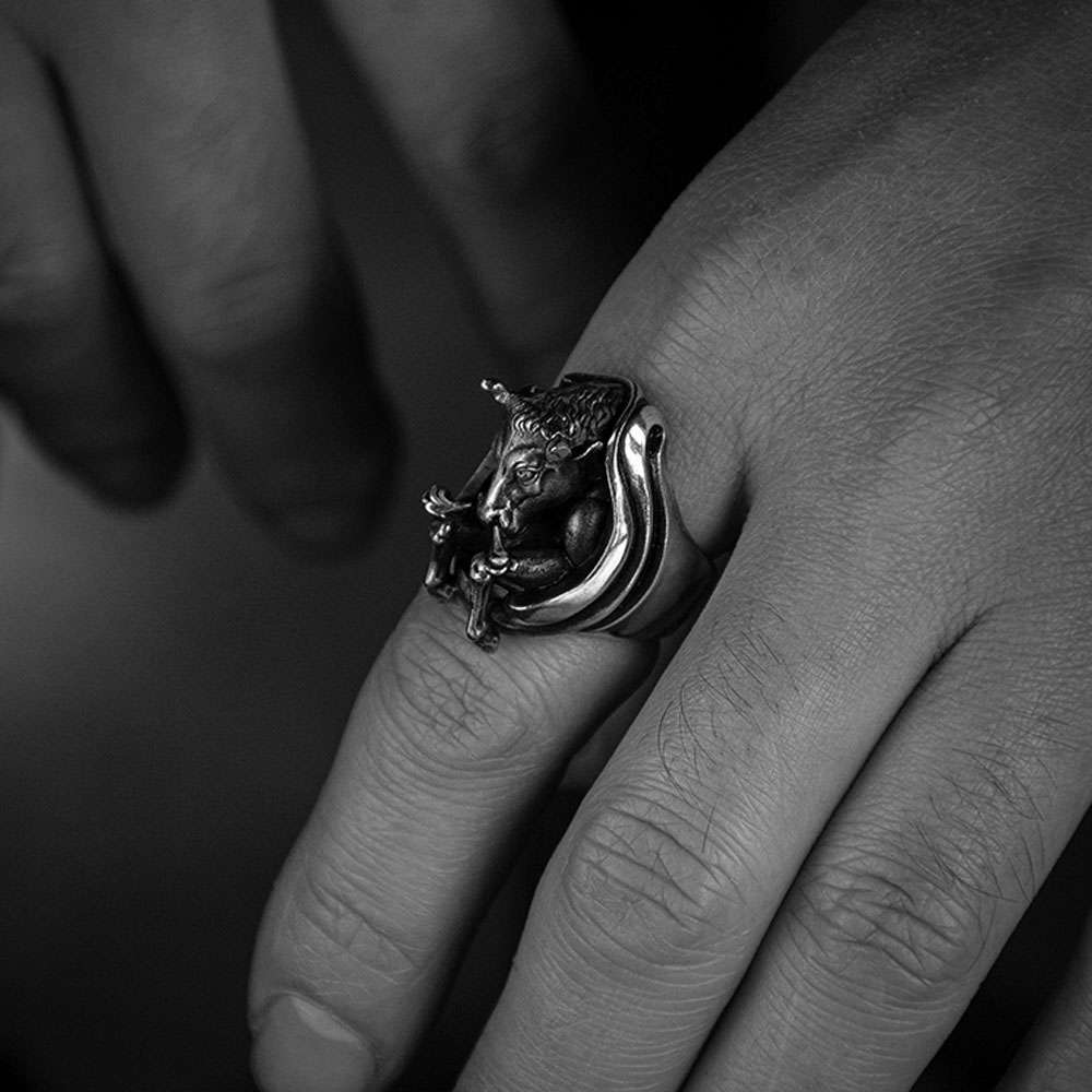 Bull ring 925 silver Embrace the allure wear the tradition