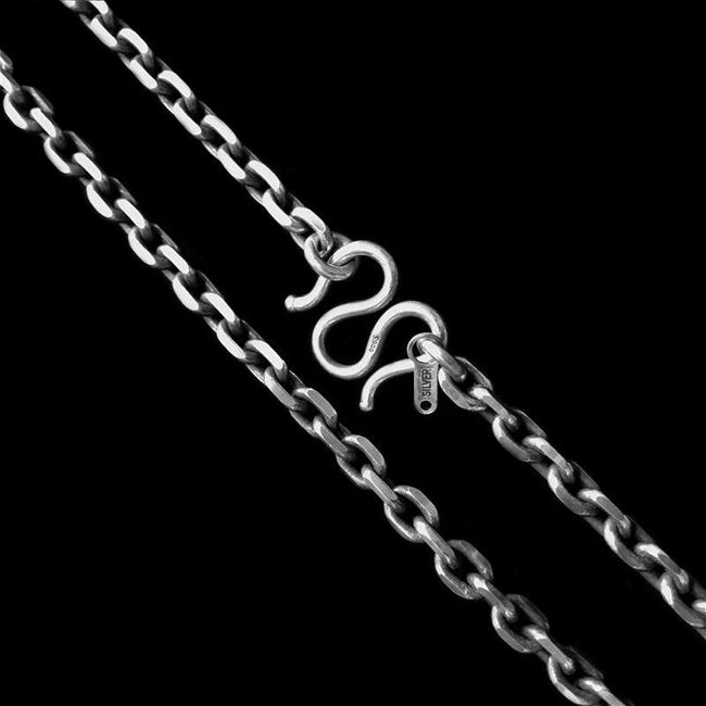 M Necklace 925 silver Handmade Mens Angle chain necklace Main Image
